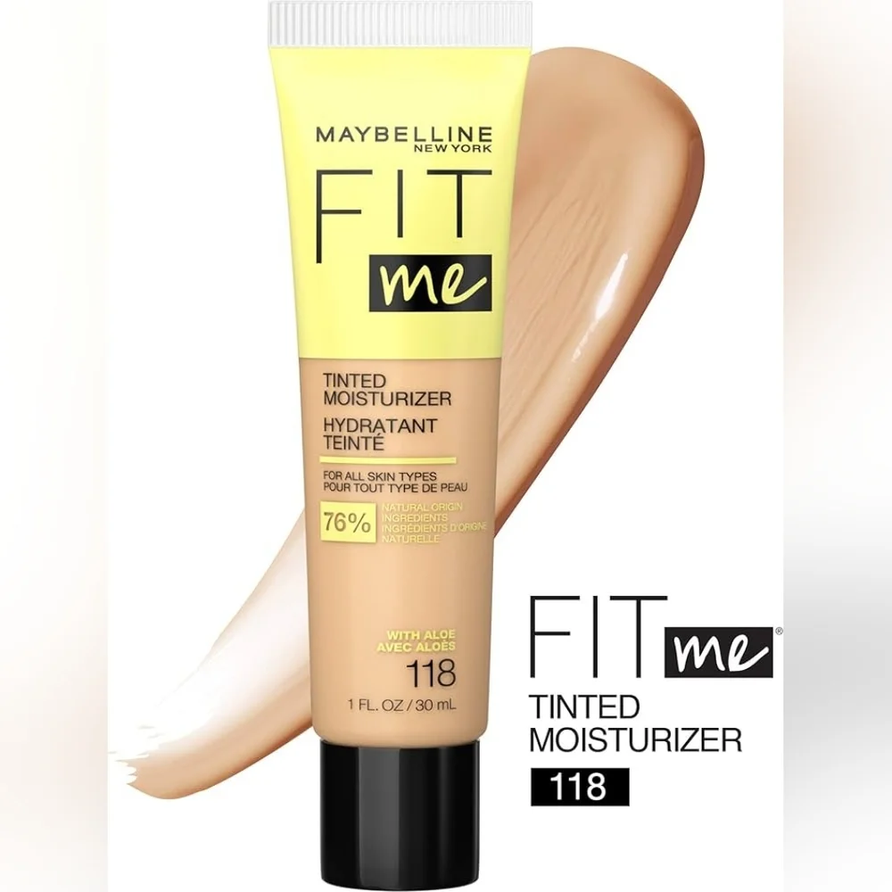 ๐น3/$12 Maybelline Fit Me Tinted Moisturizer, Natural Coverage, 118 - Picture 1 of 4